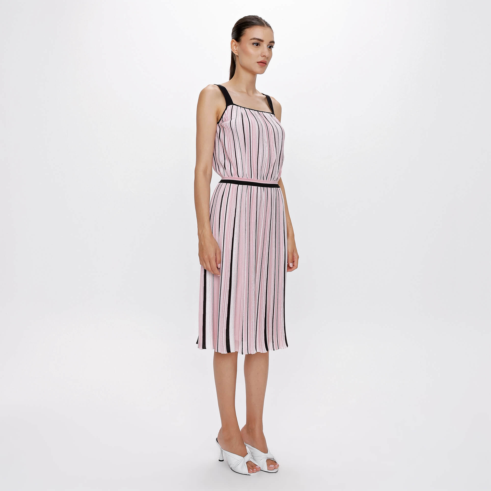 Missoni - Pink&Black Striped Thick Strap Dress